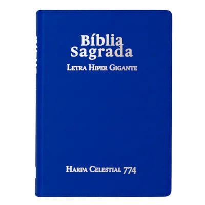 BIBLIA SAGRADA ARC LETRA HIPER GIGANTE CAPA LUXO AZUL