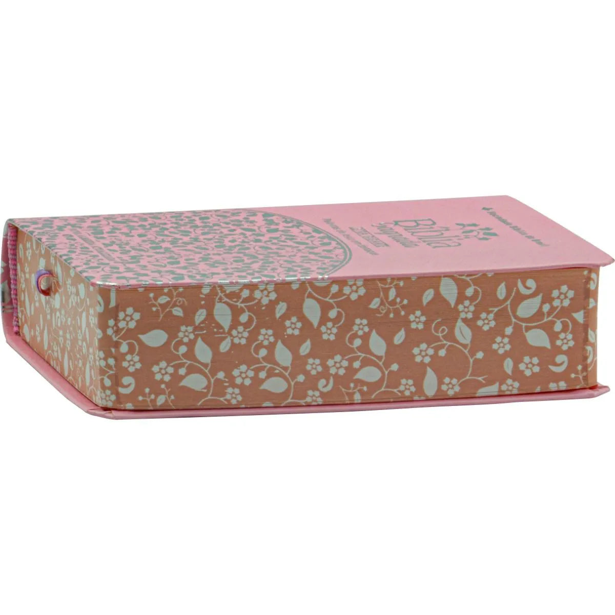 BÍBLIA SAGRADA ARC LETRA GIGANTE COMPACTA – CAPA PINK COM FLORES