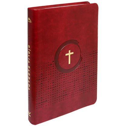 BÍBLIA SAGRADA SLIM | NVI | LETRA NORMAL | CAPA LUXO VINHO