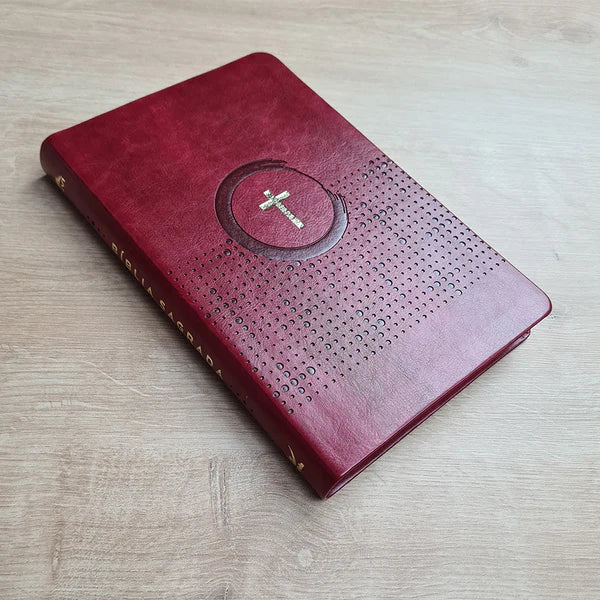 BÍBLIA SAGRADA SLIM | NVI | LETRA NORMAL | CAPA LUXO VINHO