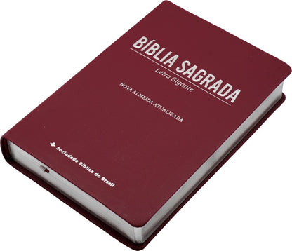 BÍBLIA SAGRADA NAA LETRA GIGANTE – CAPA LAMA VINHO