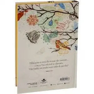 BÍBLIA SAGRADA ARC - CAPA DURA ILUSTRADA - FLORES BEIRA LARANJA - MULHER VIRTUOSA SLIM