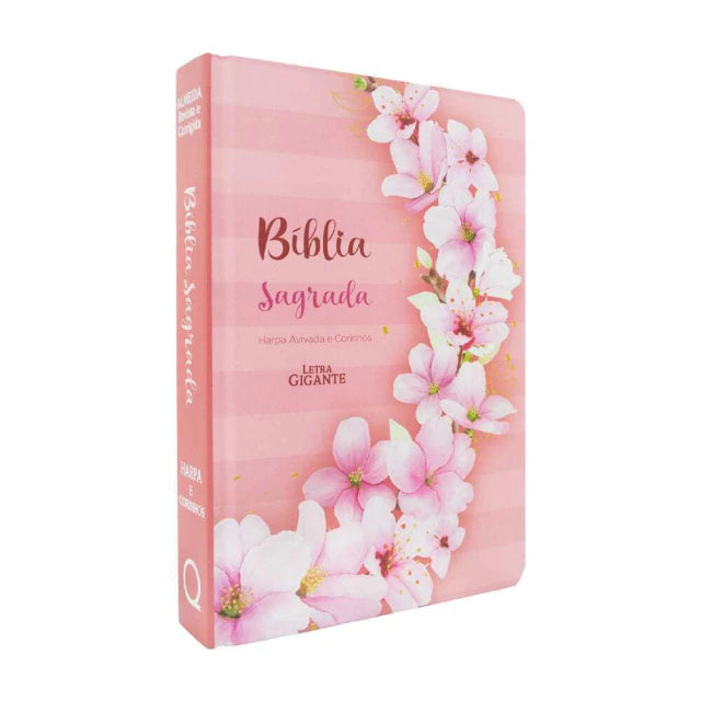 BÍBLIA SAGRADA ARC COM HARPA AVIVADA E CORINHOS - LETRA GIGANTE - CAPA DURA - RAMOS FLORES