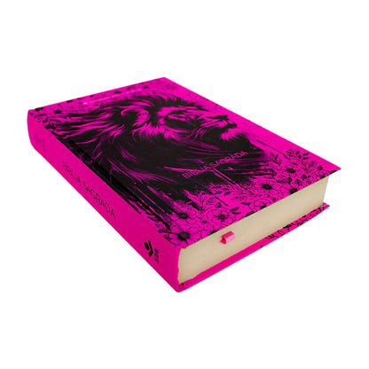 BÍBLIA SAGRADA SEMEAR NTLH - CAPA DURA LEÃO PINK