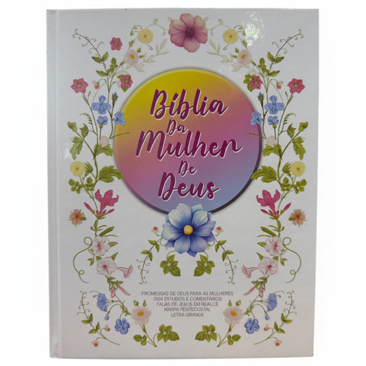 BÍBLIA DA MULHER DE DEUS | ARC | HARPA PENTECOSTAL | LETRA GRANDE | CAPA DURA