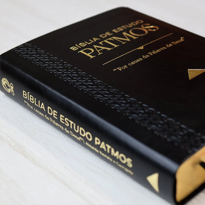 BÍBLIA DE ESTUDO PATMOS | ARC | LUXO PRETA