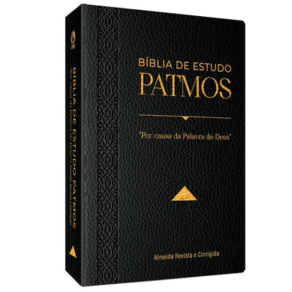 BÍBLIA DE ESTUDO PATMOS | ARC | LUXO PRETA