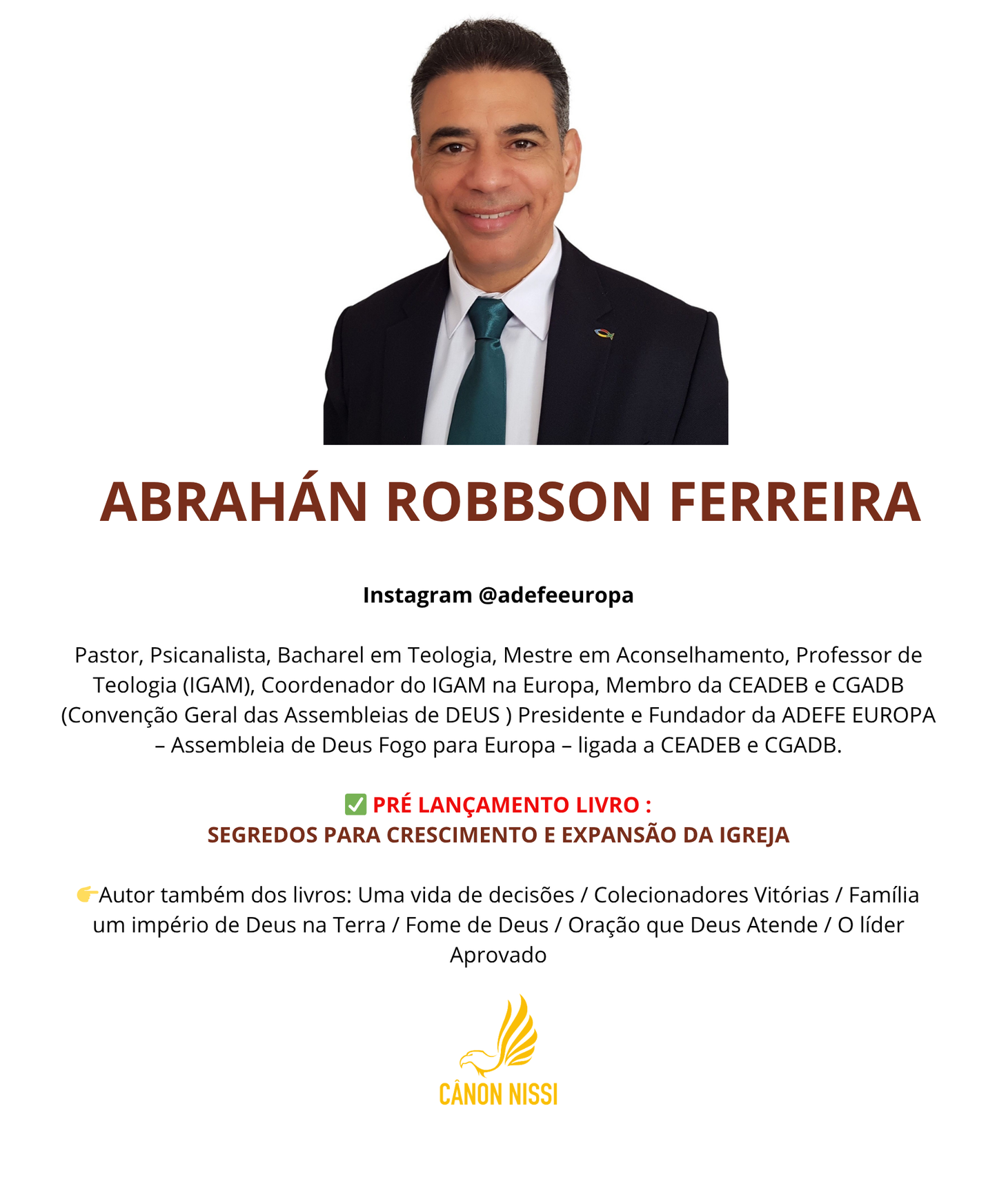 SEGREDOS PARA O CRESCIMENTO E EXPANSÃO DA IGREJA - ABRAHÁN ROBBSON FERREIRA