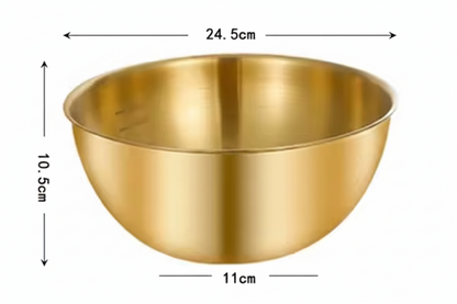 BACIA LITÚRGICA DOURADA PARA SANTA CEIA – AÇO INOXIDÁVEL GRANDE