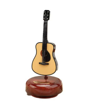 Elegant Vintage Harp Music Box