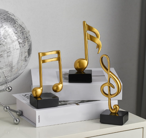 KIT NOTAS MUSICAIS DECORTIVAS GOLDEN MELODY – EDIÇÃO DE LUXO