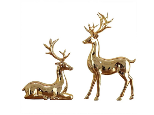 Pair of golden decorative servants