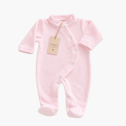 BABYGROW DE VELUDO ROSA BEBÉ
