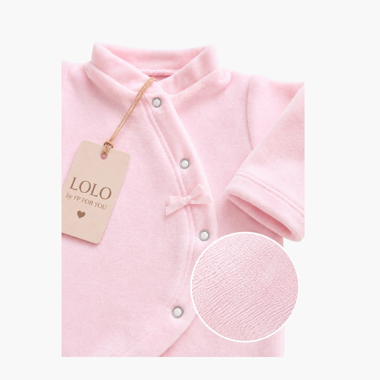 BABYGROW DE VELUDO ROSA BEBÉ