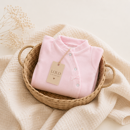 BABYGROW DE VELUDO ROSA BEBÉ