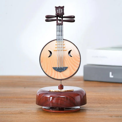 CAIXA DE MÚSICA CRIATIVA ALAÚDE DA LUA -MINI INSTRUMENTOS COM ACABAMENTO ELEGANTE
