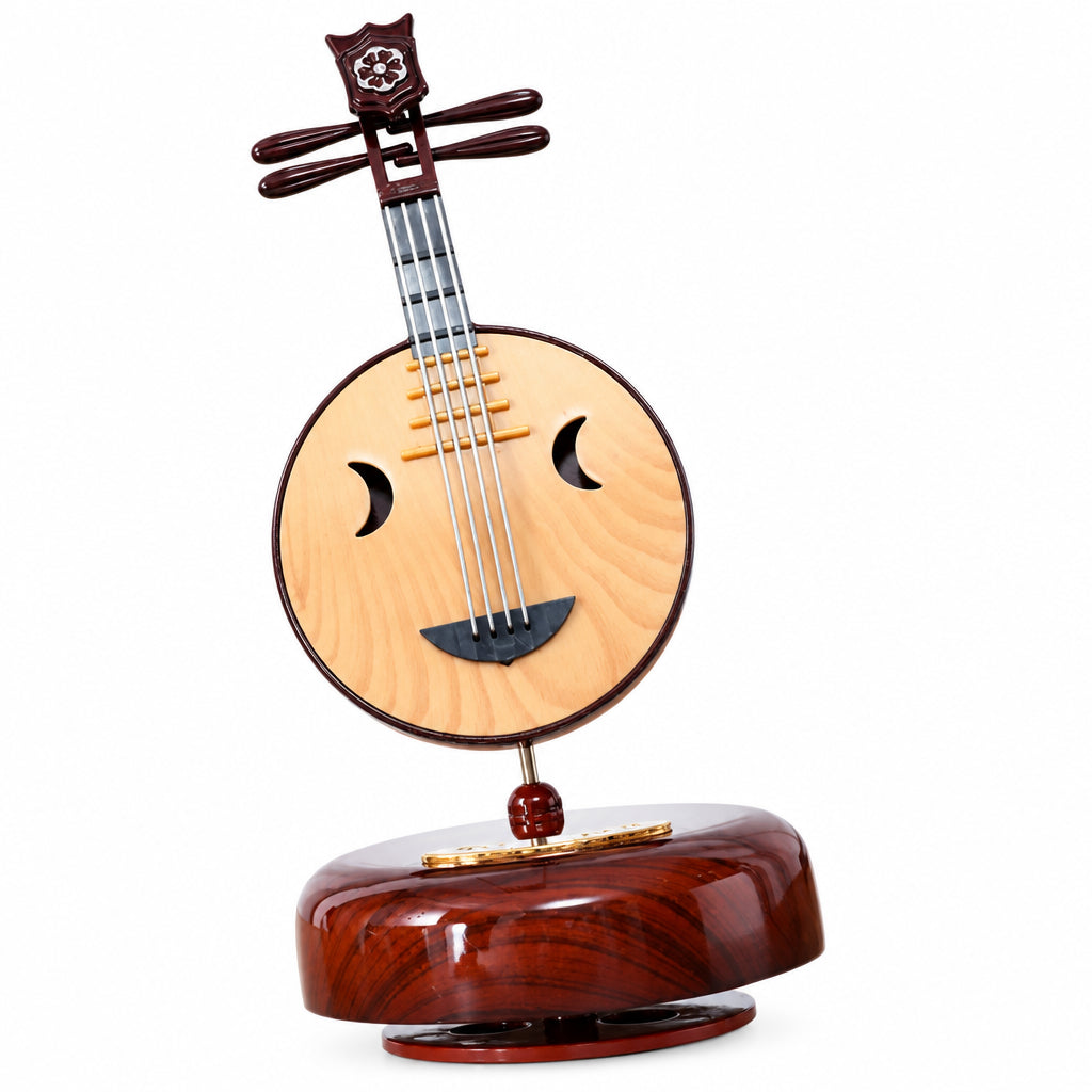 CAIXA DE MÚSICA CRIATIVA ALAÚDE DA LUA -MINI INSTRUMENTOS COM ACABAMENTO ELEGANTE