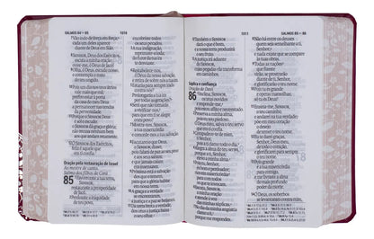 BÍBLIA SAGRADA NAA PEQUENA LETRA GIGANTE – COURO SINTÉTICO PINK