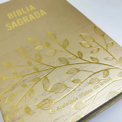 BÍBLIA SAGRADA NTLH SÉRIE CRISTAL – CAPA DOURADA COM ÍNDICE LATERAL