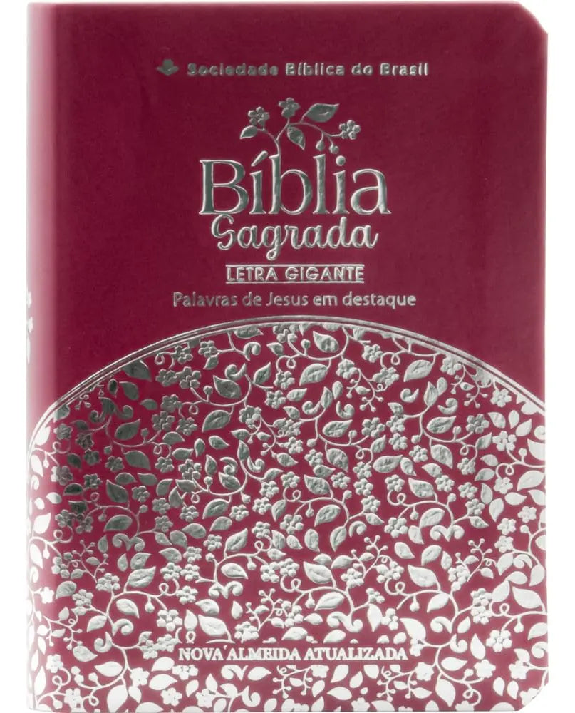 BÍBLIA SAGRADA NAA PEQUENA LETRA GIGANTE – COURO SINTÉTICO PINK