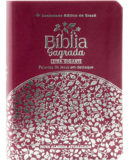 BÍBLIA SAGRADA NAA PEQUENA LETRA GIGANTE – COURO SINTÉTICO PINK