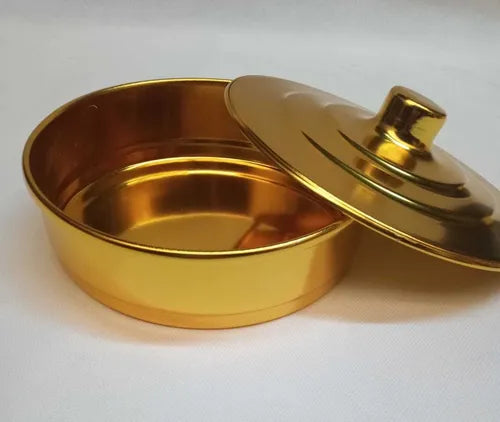 BANDEJA DE ALUMÍNIO DOURADA PARA PÃO