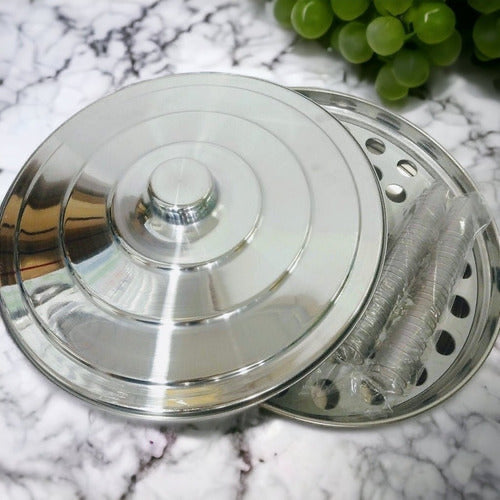 BANDEJA MÉDIA DE ALUMÍNIO PRATA PARA CEIA +34 CÁLICES