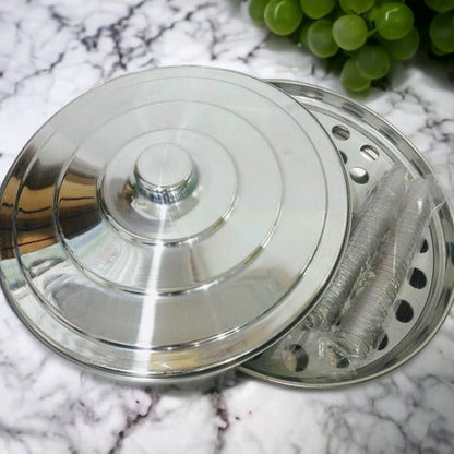 BANDEJA MÉDIA DE ALUMÍNIO PRATA PARA CEIA +34 CÁLICES