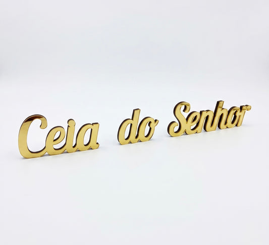 PLACA CEIA DO SENHOR ACRÍLICO 50X10CM