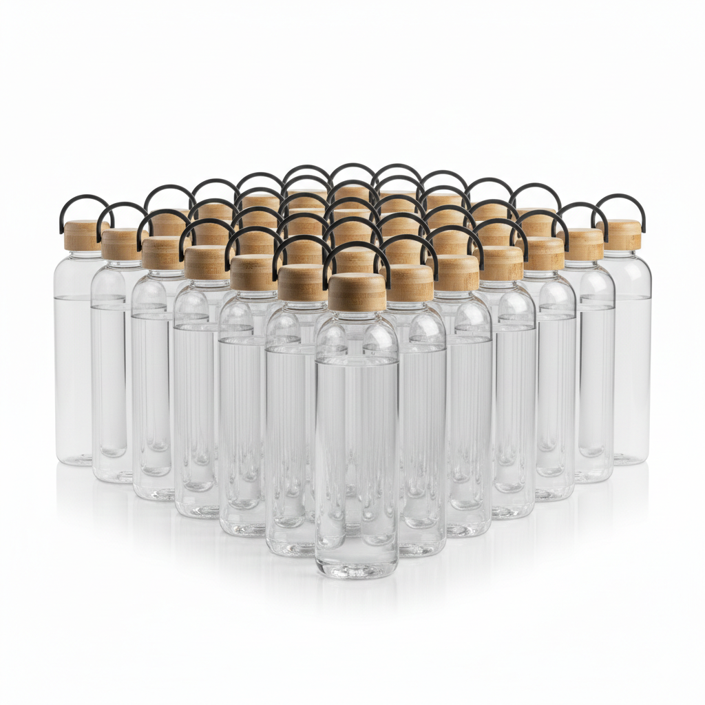 1000ml tritan bottle with bamboo lid - Black