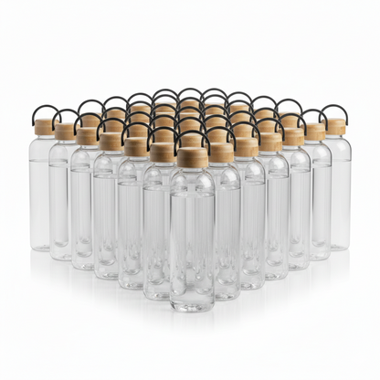 1000ml tritan bottle with bamboo lid - Black