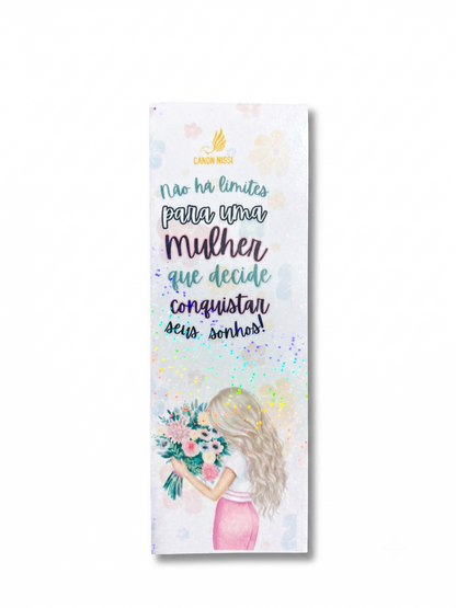 MARCADOR DE PÁGINAS LAMINADO — "CONQUISTAR SEUS SONHOS"
