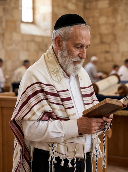 Jewish Tallit - Burgundy