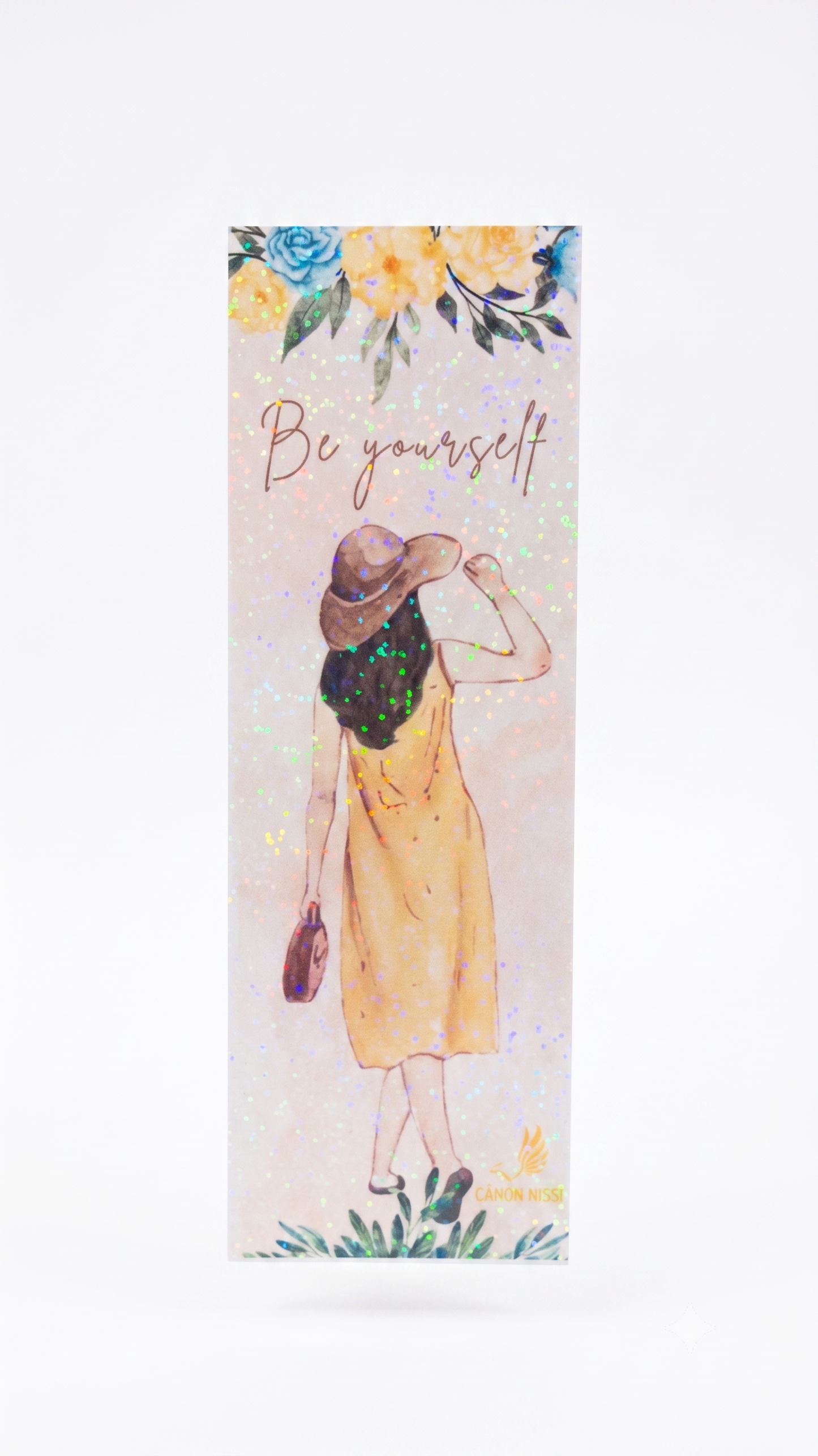 MARCADOR DE PÁGINAS LAMINADO - ILUSTRAÇÃO "BE YOURSELF"