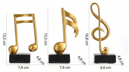 KIT NOTAS MUSICAIS DECORTIVAS GOLDEN MELODY – EDIÇÃO DE LUXO