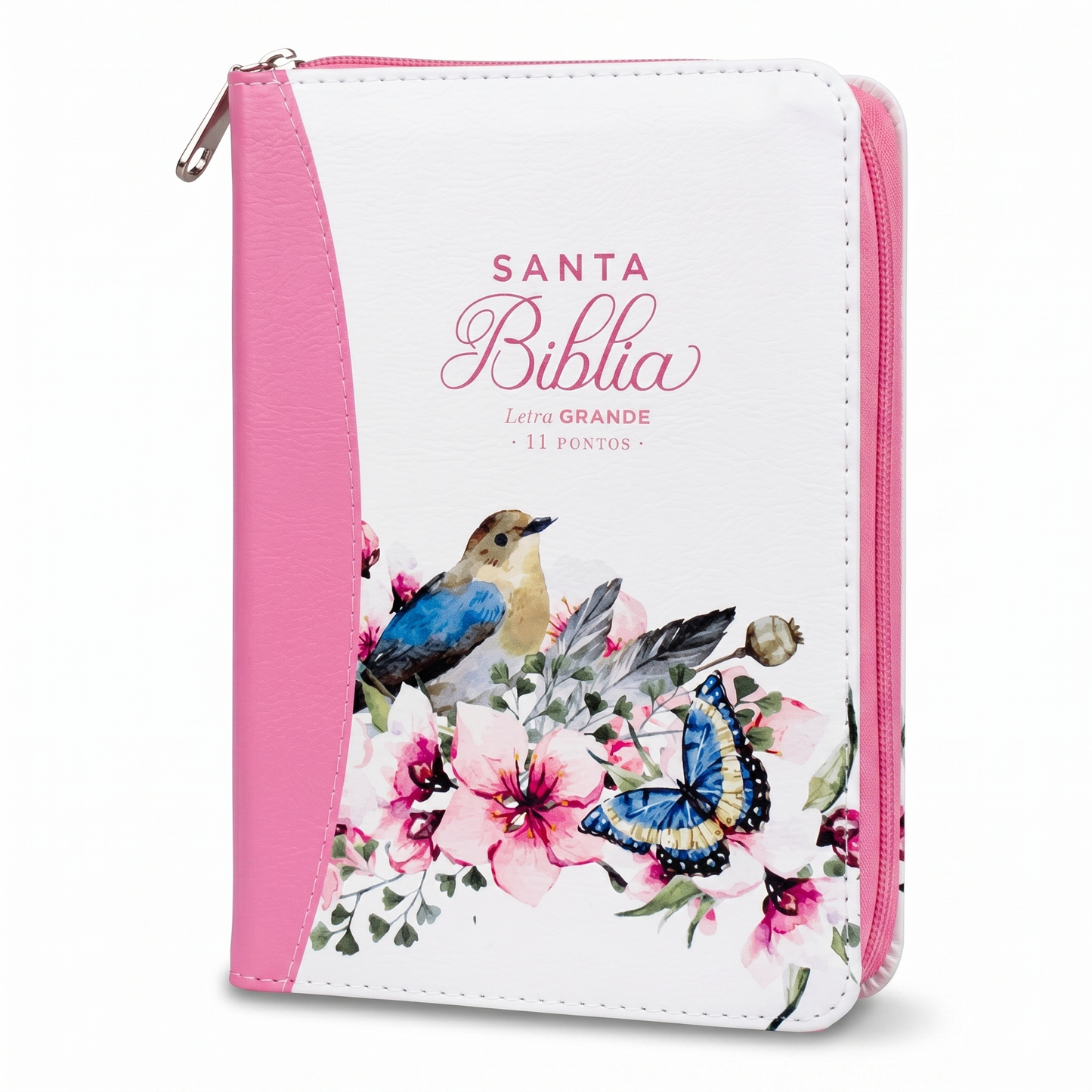 BÍBLIA RVR 1960 COLEÇÃO FANTASIA – EDIÇÃO ESPECIAL FLORES AZUIS COM ZÍPER