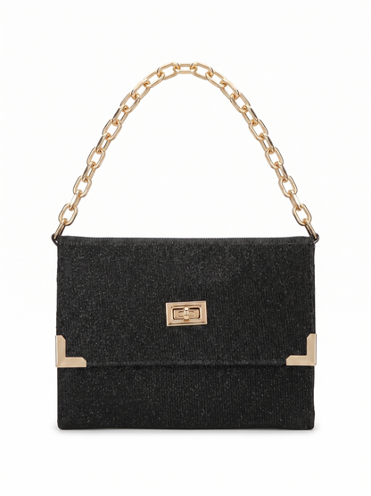BÍBLIA TIPO BOLSA GLITTER PRECIOSA - PRETO