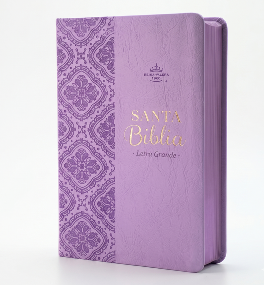 BÍBLIA RVR 1960 BI-COLOR: ELEGÂNCIA LAVANDA E PÚRPURA