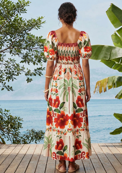 VESTIDO MIDI PALMEIRA EQUATORIAL