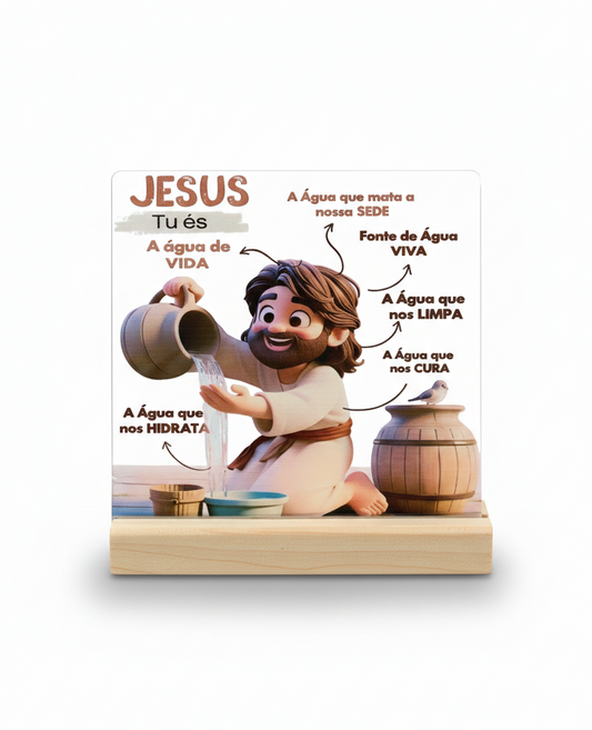 IMPRESSÃO PLANO EM ACRÍLICO EM 2D "JESUS TU ÉS"