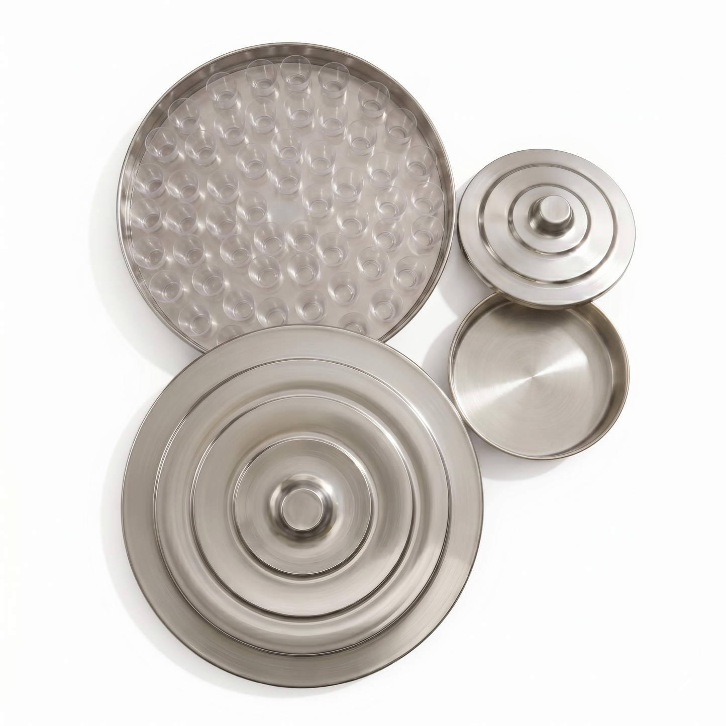 KIT PREMIUM PRATA PARA SANTA CEIA (2 UNIDADES)