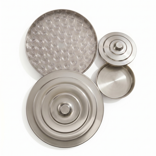 KIT PREMIUM PRATA PARA SANTA CEIA (2 UNIDADES)