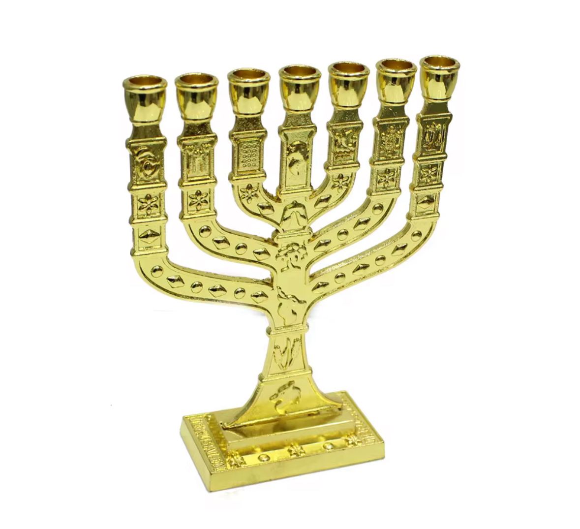 CANDELABRO MENORÁ DOURADO 7 BRAÇOS