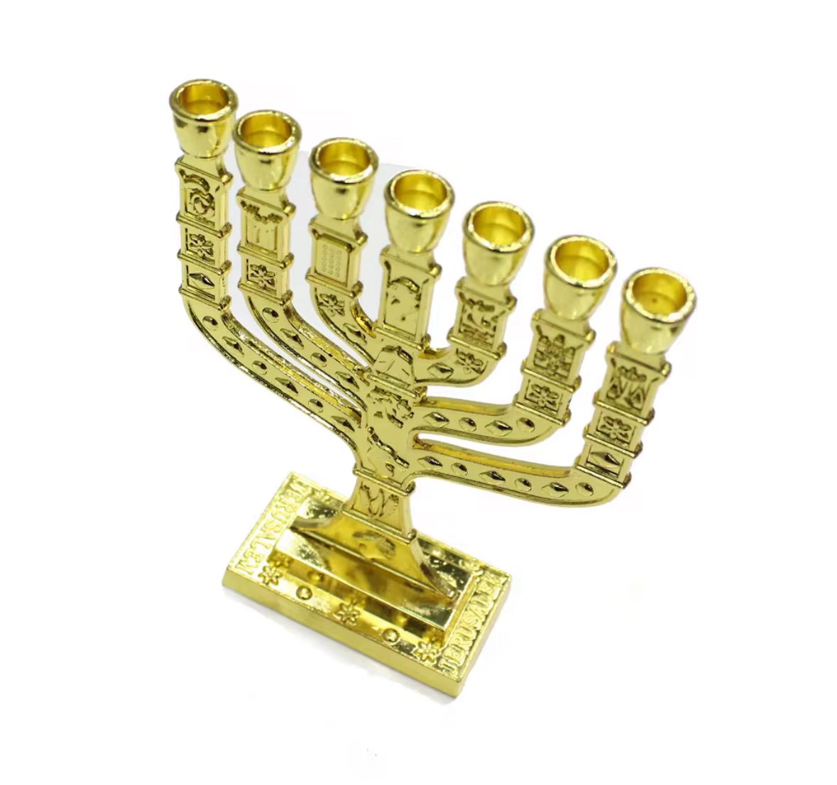 CANDELABRO MENORÁ DOURADO 7 BRAÇOS