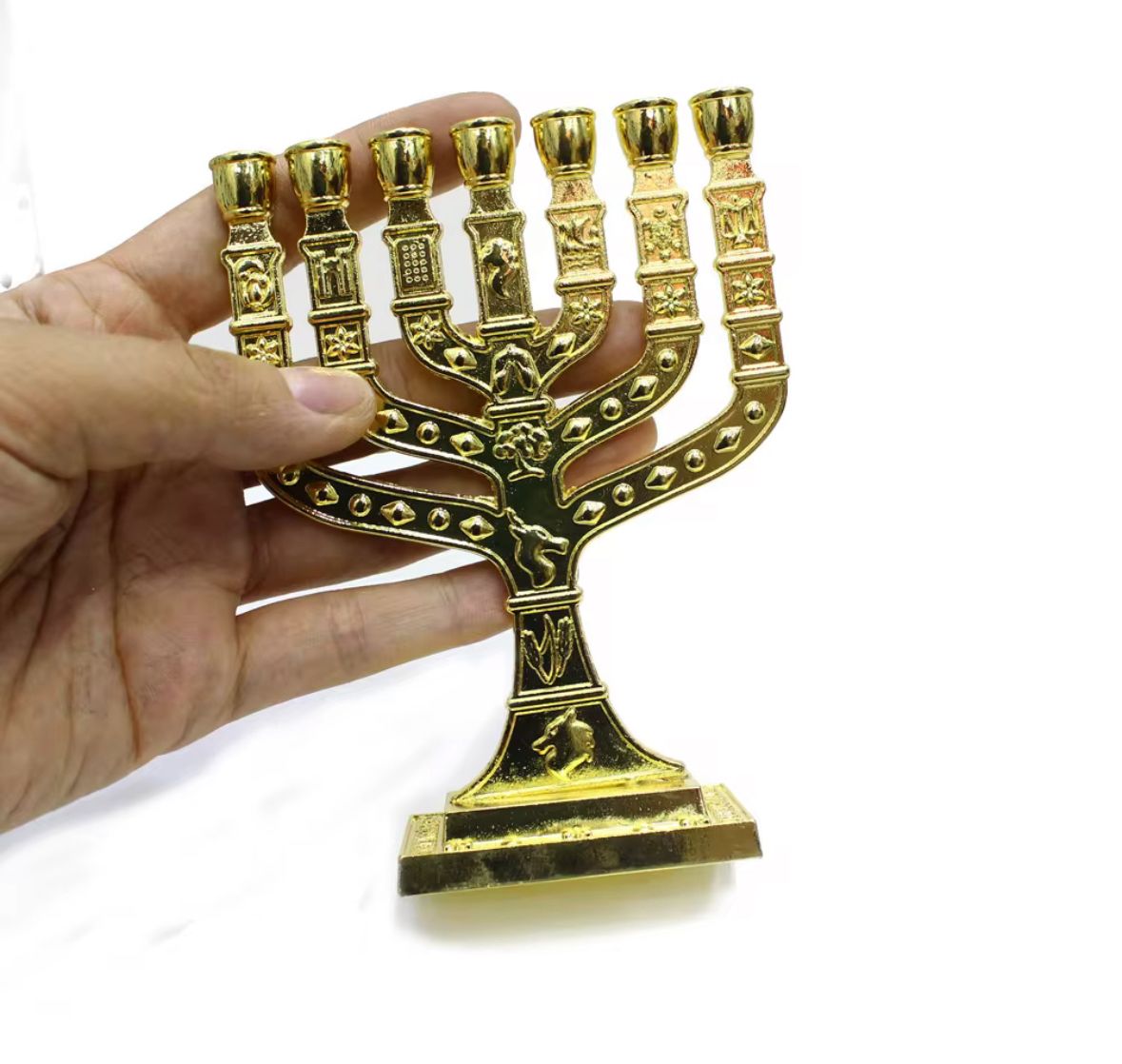 CANDELABRO MENORÁ DOURADO 7 BRAÇOS