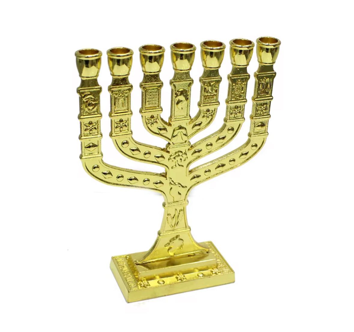 CANDELABRO MENORÁ DOURADO 7 BRAÇOS