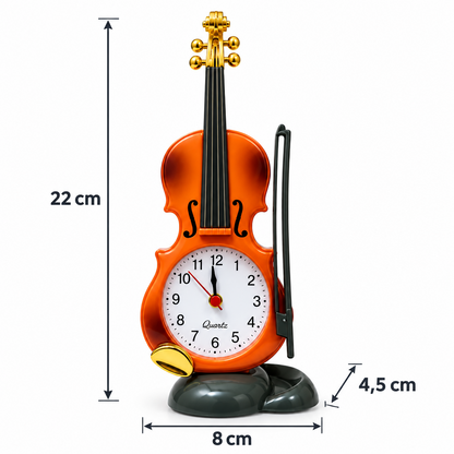 RELÓGIO DESPERTADOR VIOLINO CASTANHO
