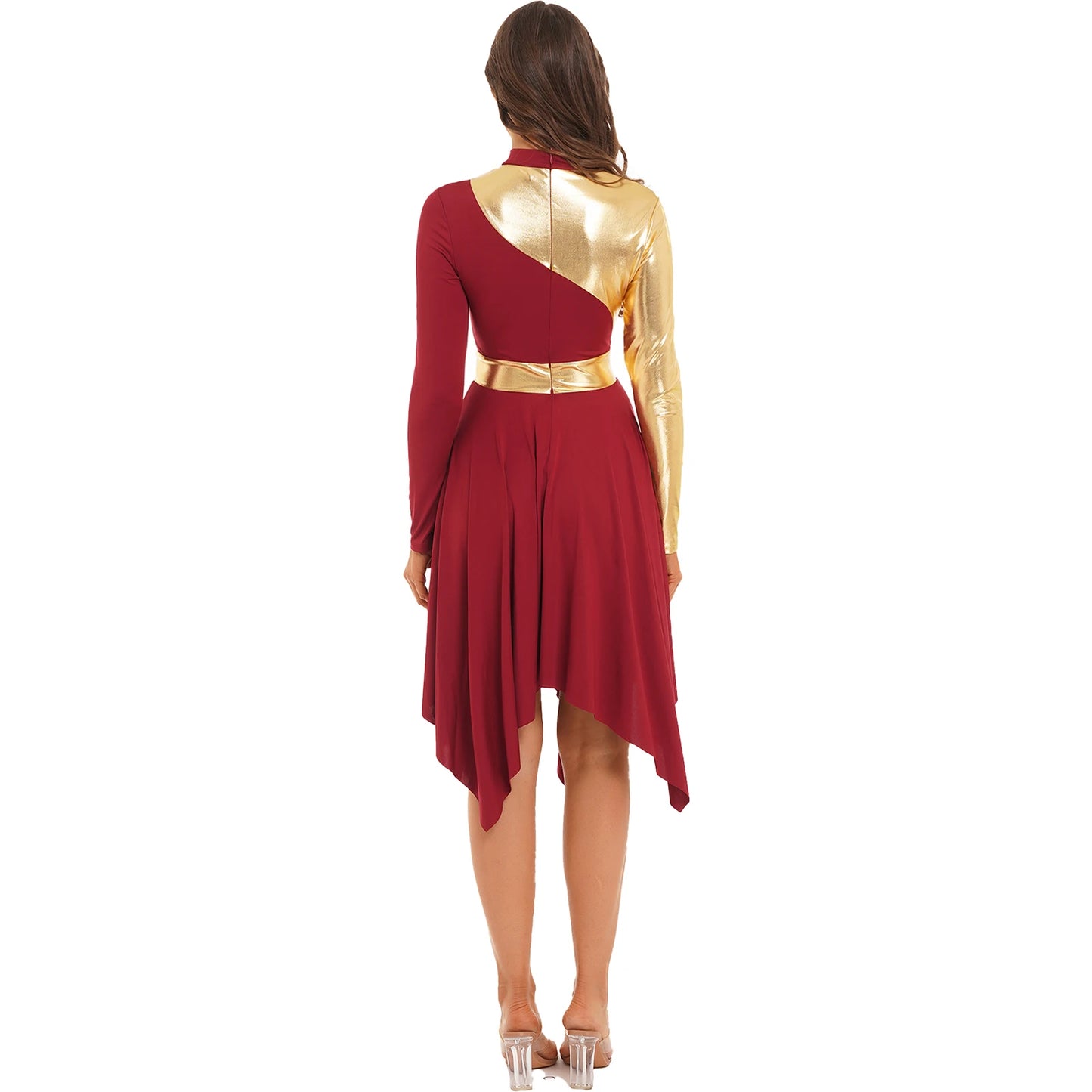 Vestido de Coreografia com detalhe Metálico e Calças