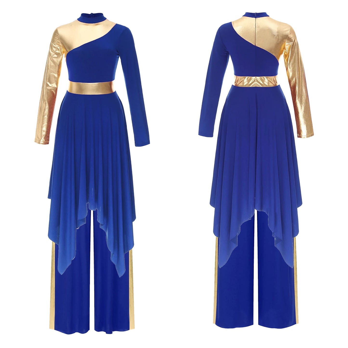 Vestido de Coreografia com detalhe Metálico e Calças