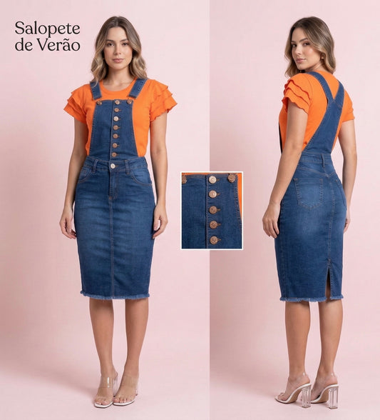 SALOPETE EM GANGA COM BOTÕES NA FRENTE